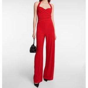 Red jumpsuit cocktail style